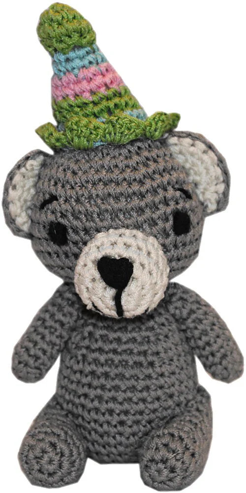 Knit Knacks Birthday Bear Dog Toy