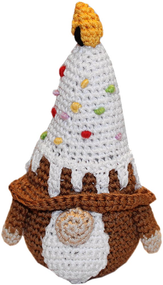 Knit Knacks Birthday Gnome Dog Toy