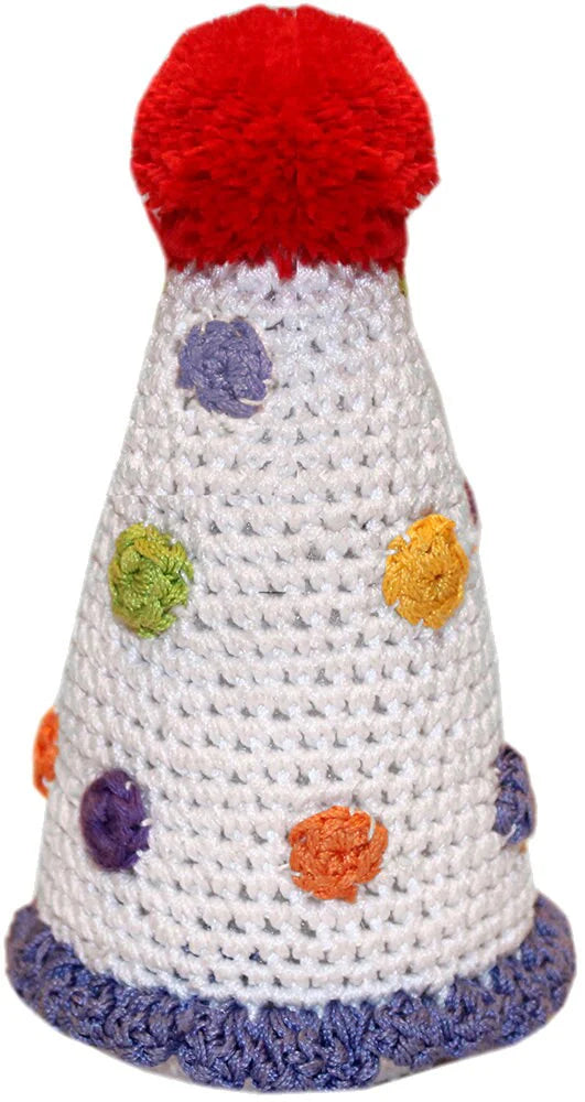 Knit Knacks Birthday Hat Dog Toy