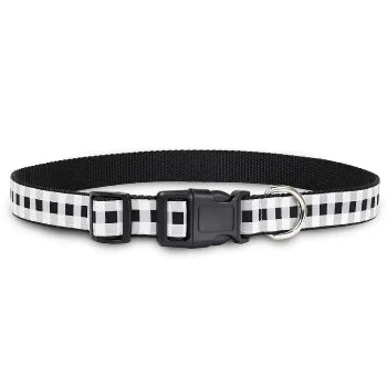 Farmhouse Check Dog Collar & Leash Collection