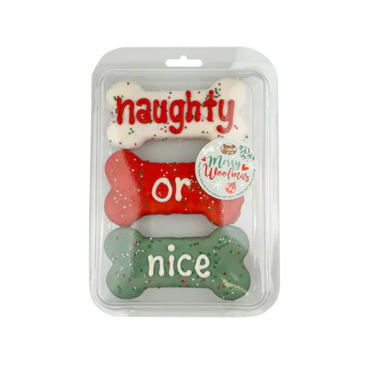 Naughty or Nice Prepackaged Bones - 3/Pack