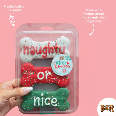 Naughty or Nice Prepackaged Bones - 3/Pack