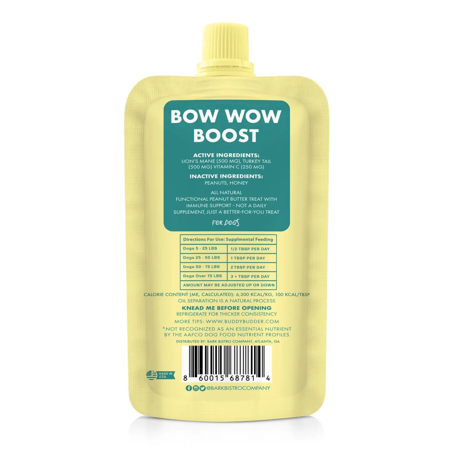 Buddy Budder - Bow Wow Boost Peanut Butter - 4oz..