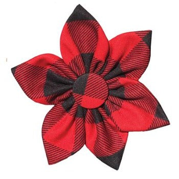 Huxley & Kent Buffalo Check Dog Collar Bow
