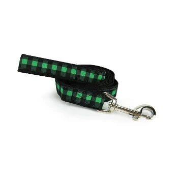 Green Buffalo Plaid Dog Collar & Leash Collection