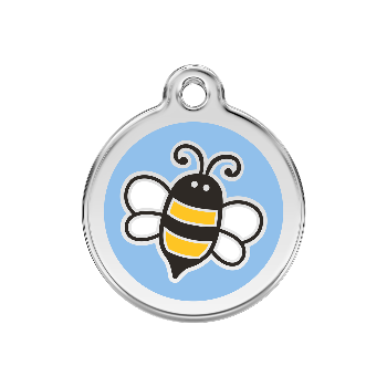 Red Dingo Light Blue Bumble Bee Pet ID Tag