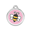 Red Dingo Light Pink Bumble Bee Pet ID Tag