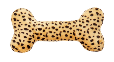 Fluff & Tuff Cheetah Bone Dog Toy