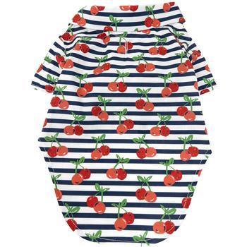 Doggie Design Cherry Stripe Hawaiian Dog Camp Shirt