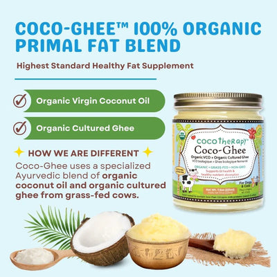 Coco-Ghee (7.5oz) - USDA Certified Organic Coconut Oil with Organic Cultured Ghee