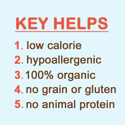 List of key helps for a product on a light blue background