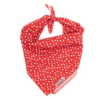 The Worthy Dog Red with Pink & White Hearts Cupid Dog Bandana