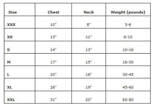 Doggie Design Cherry Stripe Hawaiian Dog Camp Shirt Size Chart