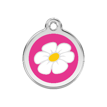 Red Dingo Hot Pink Daisy Pet ID Tag