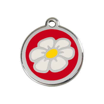 Red Dingo Red Daisy Pet ID Tag