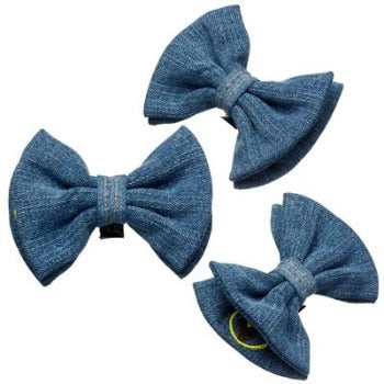 Denim Dog Designs Denim Bow Dog Tie