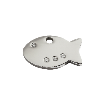 Red Dingo Diamante Fish Pet ID Tag