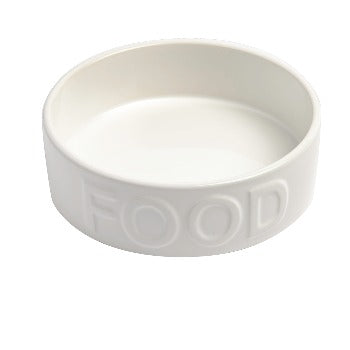 Park Life Designs White Classic Dog Food Bowl