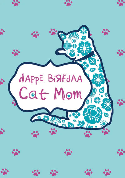 happE BiRfdaa Cat Mom Birthday Card