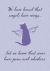 We Have Heard Angels Have Wings Cat Sympathy Card