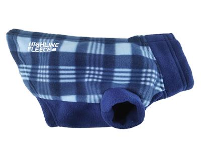 Highline Fleece Dog Coat- Blue Plaid