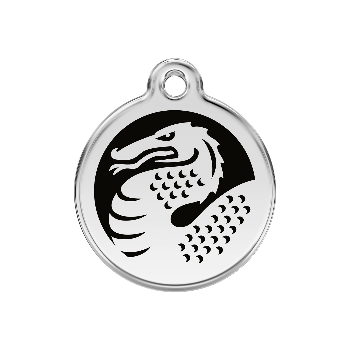 Red Dingo Black Dragon Pet ID Tag