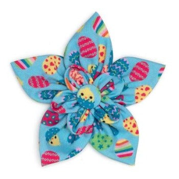 The Worthy Dog Easter Eggs Dog Collar Flower