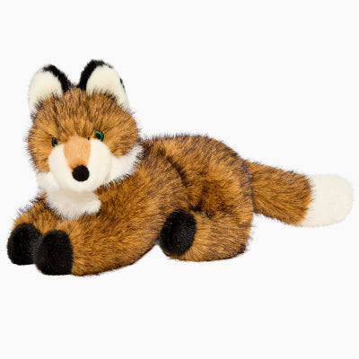 Plush fox dog toy on a white background
