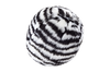 Fluff & Tuff Medium Squeakerless Zebra Ball Dog Toy