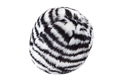 Fluff & Tuff Medium Squeakerless Zebra Ball Dog Toy