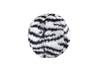 Fluff & Tuff Black & White Squeakerless Zebra Ball Dog Toy