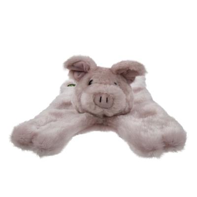 goDog Barnyard Buddies Flatties Dog Toy - Pig