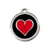 Red Dingo Red & Black Heart Pet ID Tag