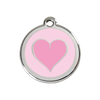 Red Dingo Pink Heart Pet ID Tag