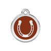 Red Dingo Brown Horseshoe Pet ID Tag