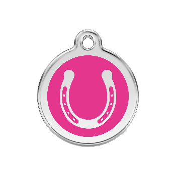 Red Dingo Hot Pink Horseshoe Pet ID Tag