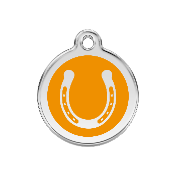 Red Dingo Orange Horsehoe Pet ID Tag