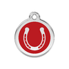 Red Dingo Red Horseshoe Pet ID Tag
