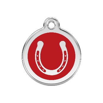 Red Dingo Red Horseshoe Pet ID Tag