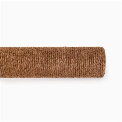 Brown sisal post for cat scratching post on a white background