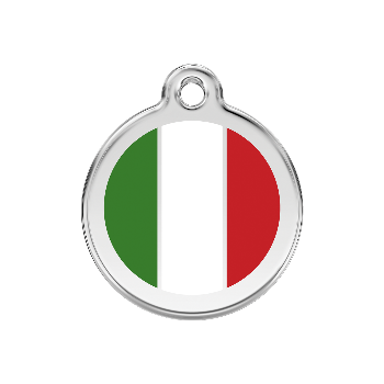 Red Dingo Italian Flag Pet ID Tag