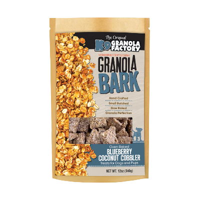 Package of Granola Bark from The Original K9 Granola Factory on a white background