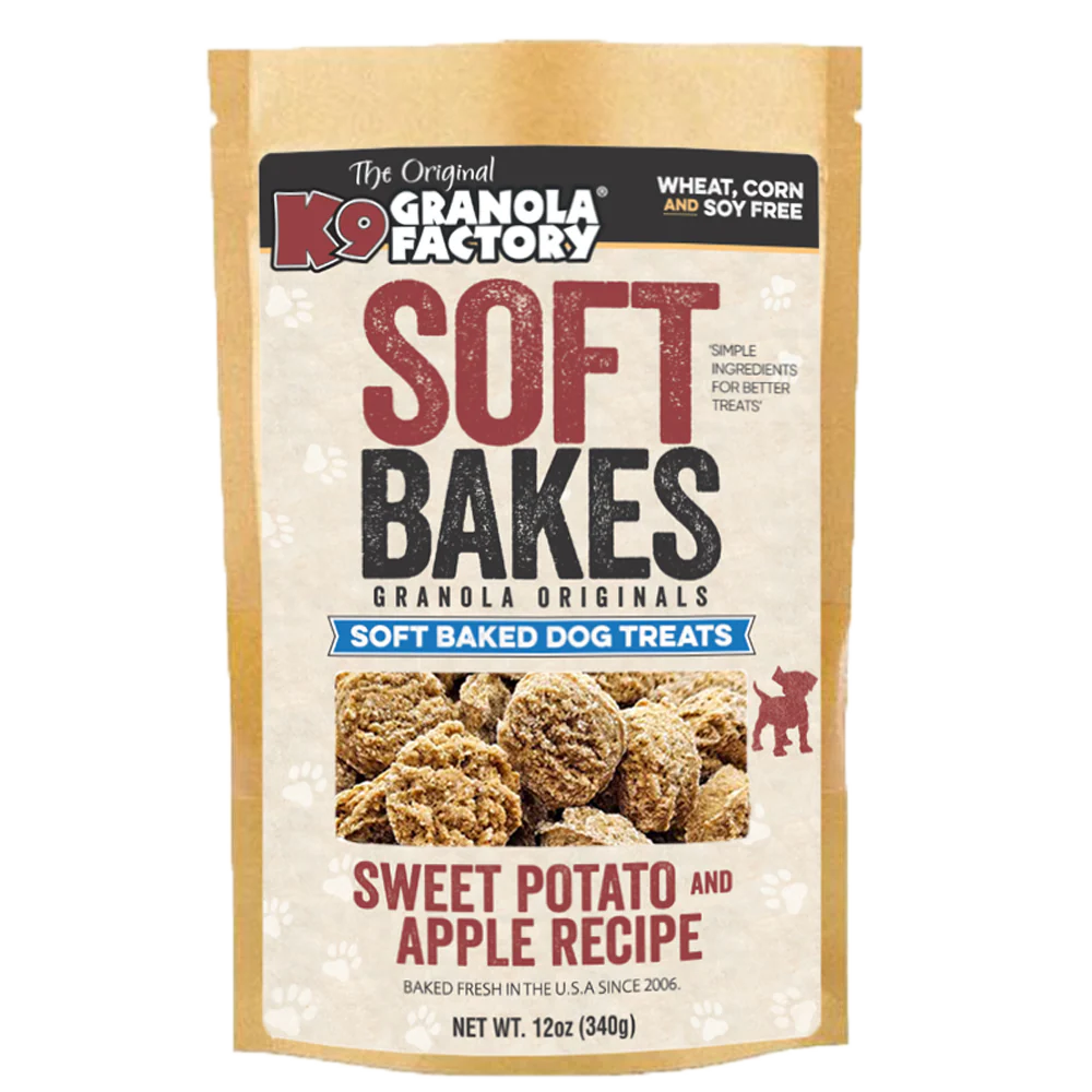 K9 Granola Factory soft bake dog treats package on a white background