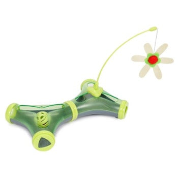 Green Kitty-Tease Interactive Cat Tunnel Toy