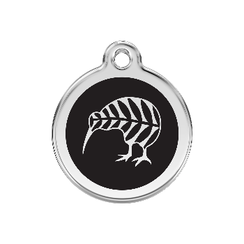 Red Dingo Black Kiwi Pet ID Tag