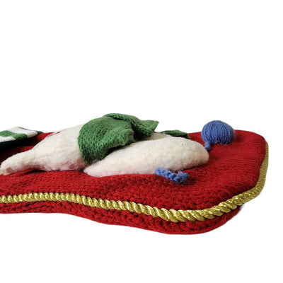 Knit 3D Cat Stocking