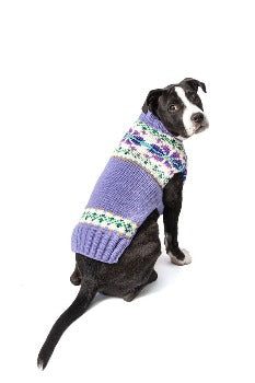 Dog wearing Chilly Dog Lavender Flowers Dog Sweater