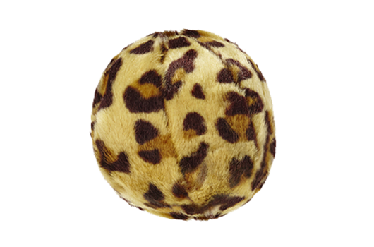 Fluff & Tuff Leopard Ball Dog Toy