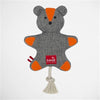 Gray and Orange Squirrel Rope Dog Toy
