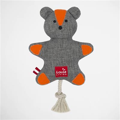 Gray and Orange Squirrel Rope Dog Toy
